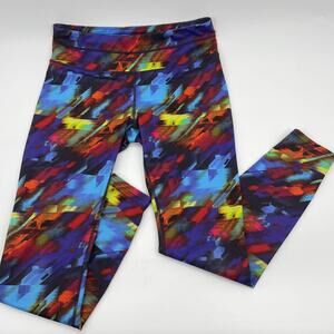 ATHLETA Colorburst Sonar Leggings - 7/8 Length Medium